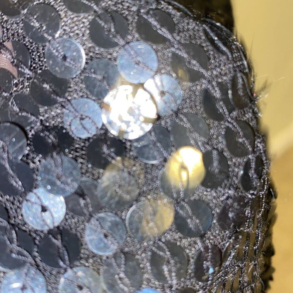 Mac Duggal Dress With Black Sequins and Rhinestones. - Picture 12 of 14